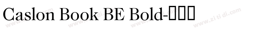 Caslon Book BE Bold字体转换